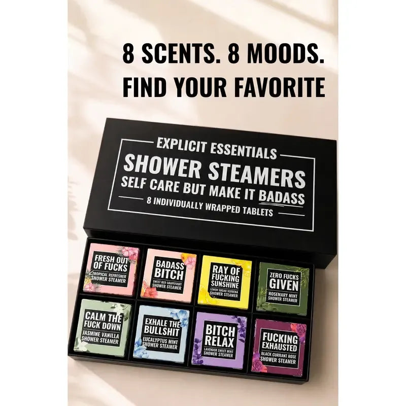 🧼8‑Scent Shower Steamer Gift Box for Women — A Relaxing Self‑Care Spa Gift🫧