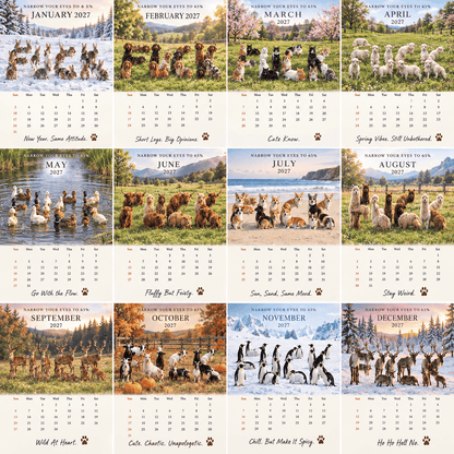 Cute Until You Squint — 2027 Animal Calendar