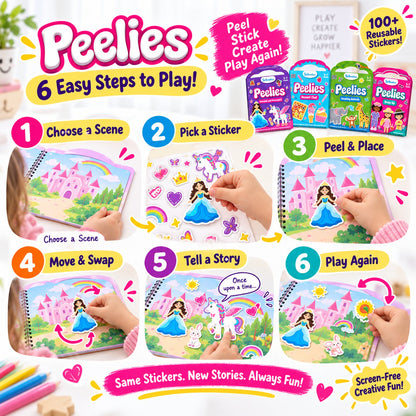 🔥HOT SALE🔥🌈 Reusable Sticker Activity Book — 100+ Stickers for Creative Play