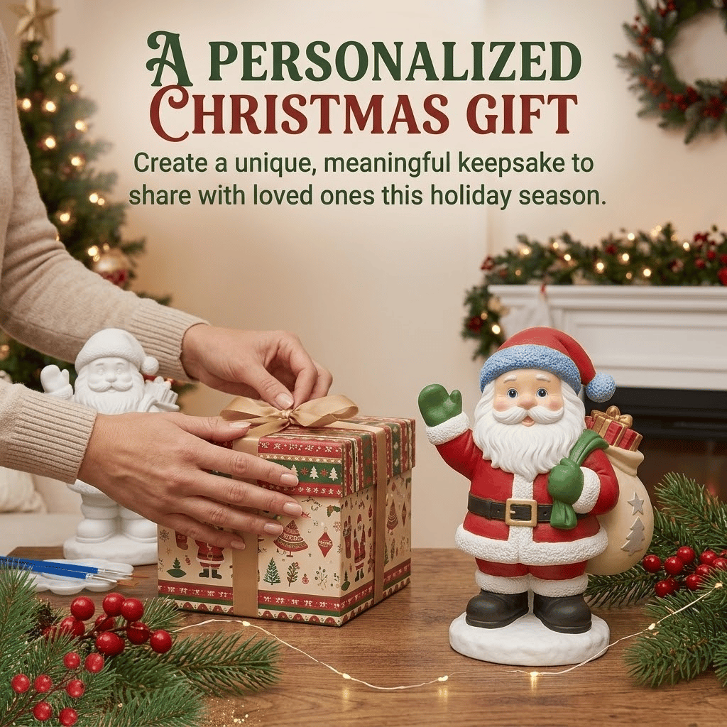 ⏳ Last Day 49% OFF – 🎨 Beginner-Friendly Christmas Paint-Your-Own Figurine Kit Collection | Complete Kit with Unpainted Figurine, Paints, Brushes & Mixing Palette Included 💕