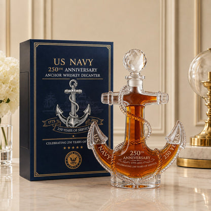 US Navy 250th Anniversary Anchor Whiskey Decanter
