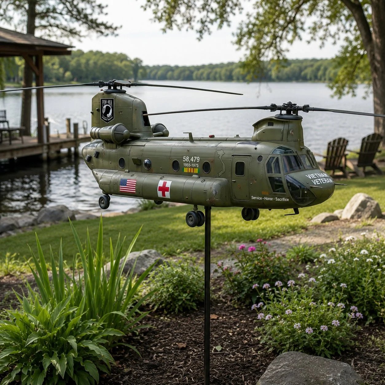 🔥Father's Day Special Offer: 49% OFF🎖️-Vietnam Veteran CH-47 Chinook Helicopter Wind Spinner ✈️Buy 2 Free Shipping Today!