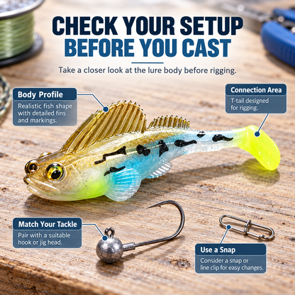 🔥HOT SALE🔥5-Piece T-Tail Soft Lure Set with Box