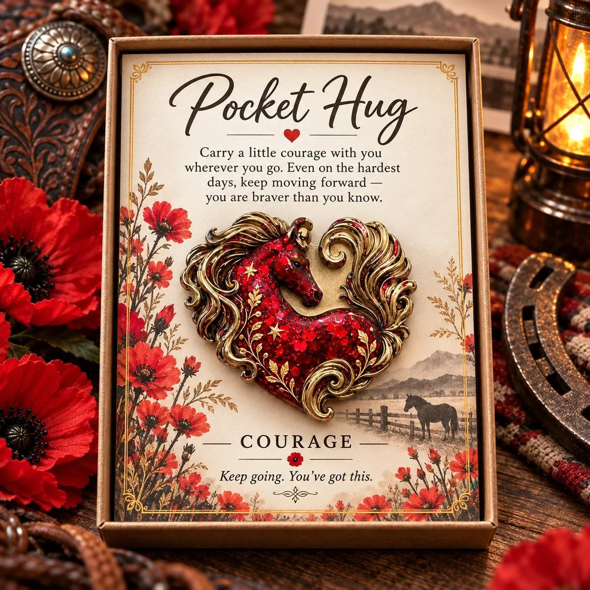🐴 Horse Heart Pocket Hug | A Little Keepsake with a Heartfelt Message Card 💝