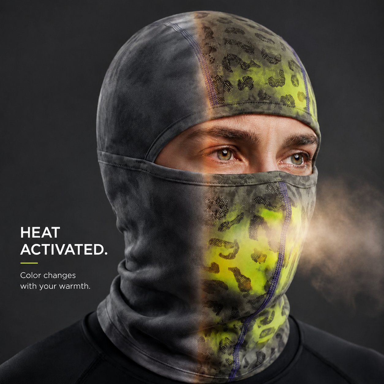 VOID V2 Reversible Thermal Balaclava Thermochromic Color Shift Face Mask for Outdoor Sports & Avant-Garde Street Style