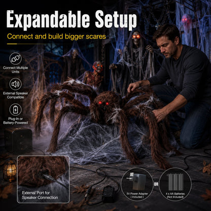 🕷 30 in LED Jumping Spider Animatronic 🕸