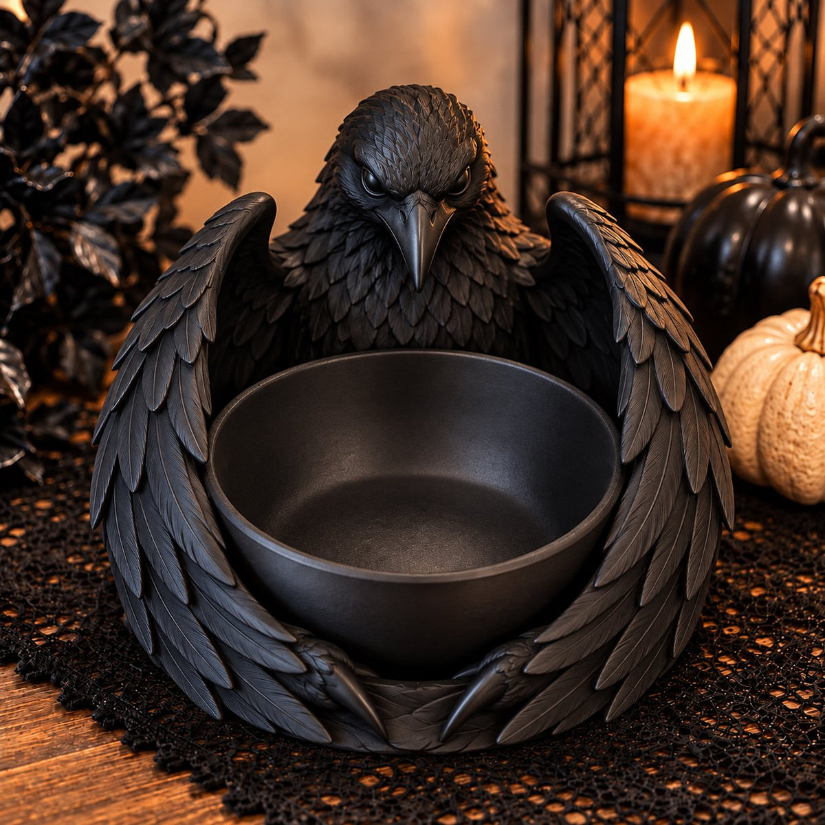 🔥LAST DAY 50% OFF - Sitting Bat Catchall Bowl 🦇 | Gothic Black Bat Trinket Dish, Whimsical Home Decor for Jewelry, Keys & Halloween Display