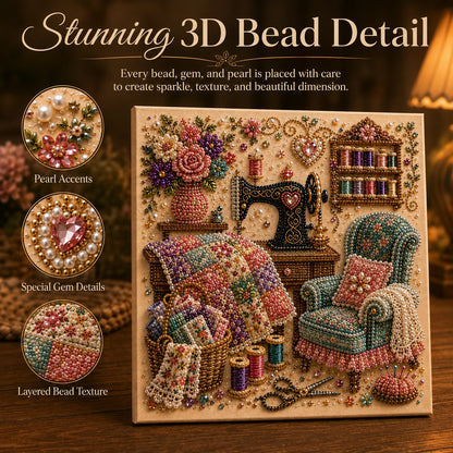 ⏳ Last Day 49% OFF – ✨Beginner-Friendly Premium 3D Pearl Cozy Room Diamond Painting Art Kit Collection | Complete Kit with All Tools & Step-by-Step Guide Included 💕