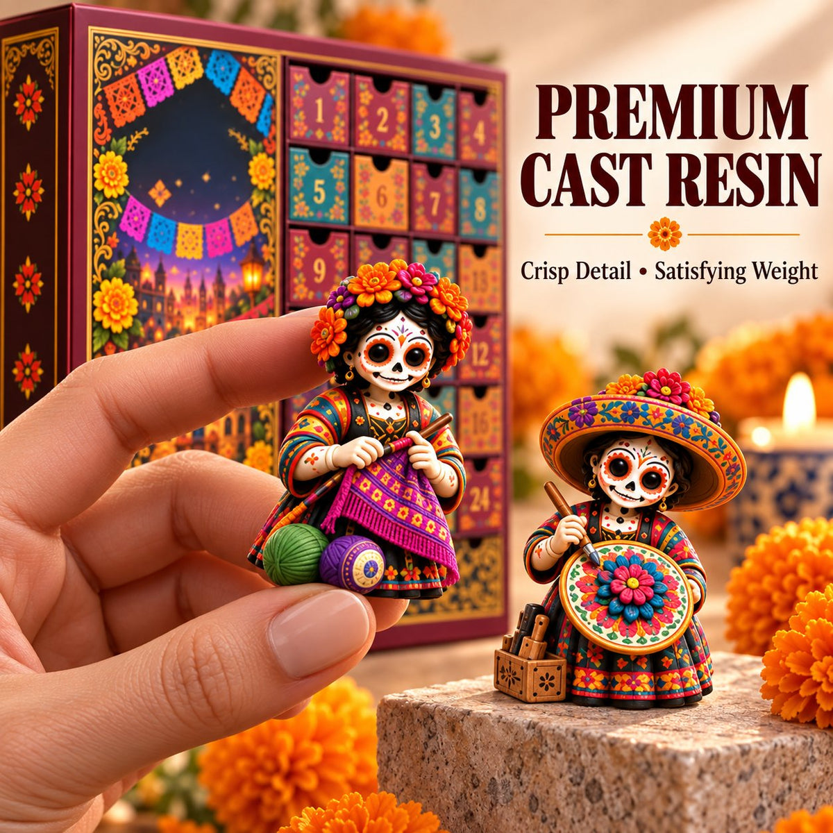 Día de Muertos Collector Advent Calendar – 24 Miniature Figurines