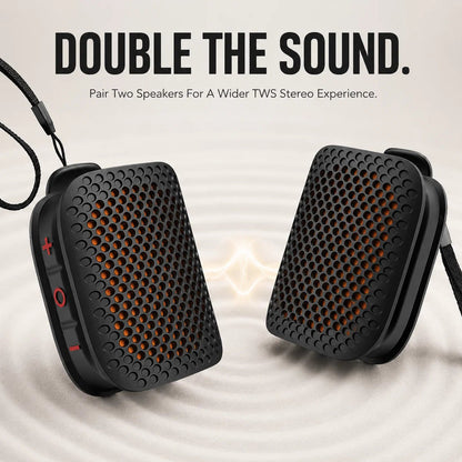 🔊 Magnetic Clip-On Bluetooth Speaker – IPX7 Waterproof, TWS Stereo & Ultra-Light 80g Wearable Design