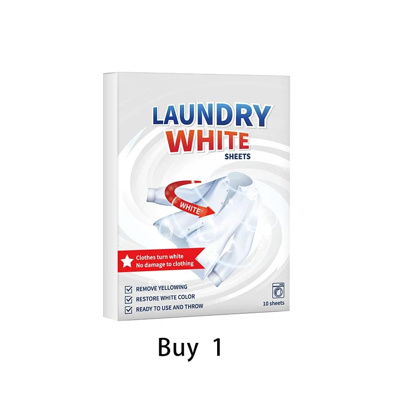 📍 Deep Cleaning Laundry Whitening Sheets ✨🧺 Powerful Stain Remover Brightening Fabric Laundry Cleaning Sheets