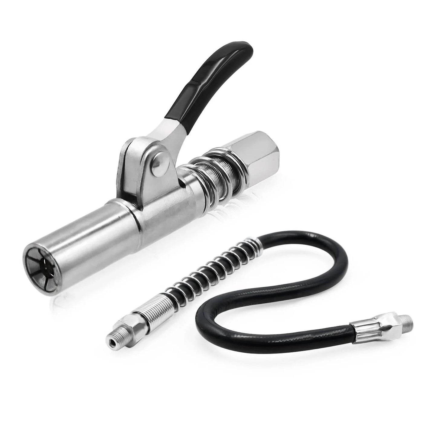🔥HOT SALE🔥Strong Lock on Grease Couplers with Spring Flex Hose