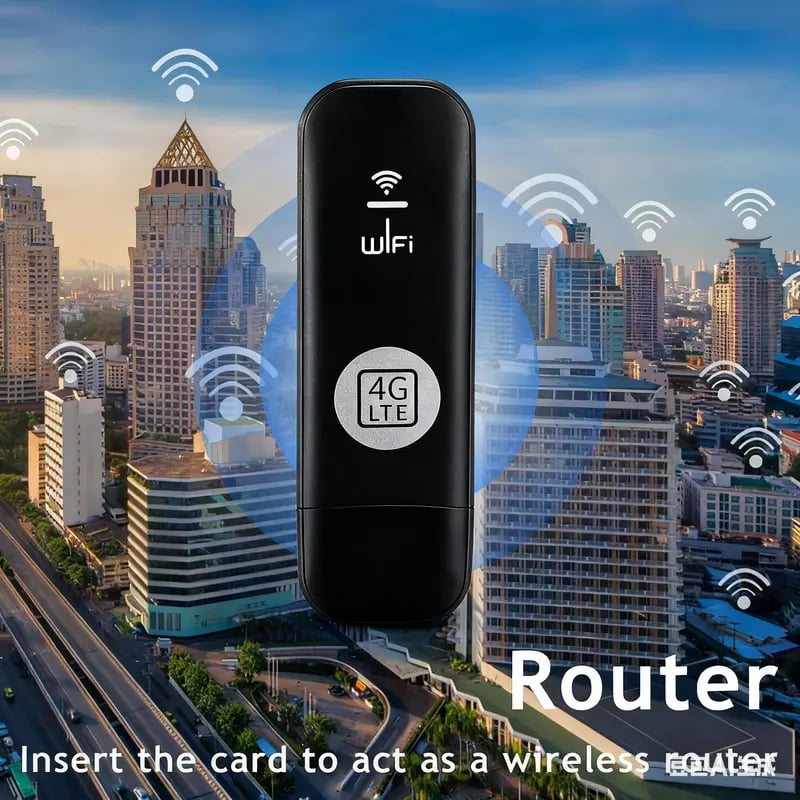 📶 4G LTE USB WiFi Router – Portable Hotspot Adapter