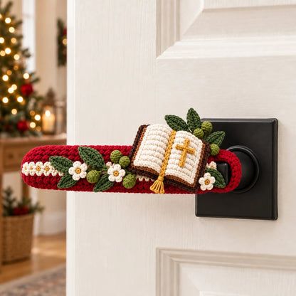 Divine Details: Hand-Crocheted Faith & Blessing Door Handle Covers ✨