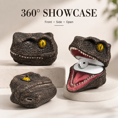 🦖Velociraptor Skull Headphone Case