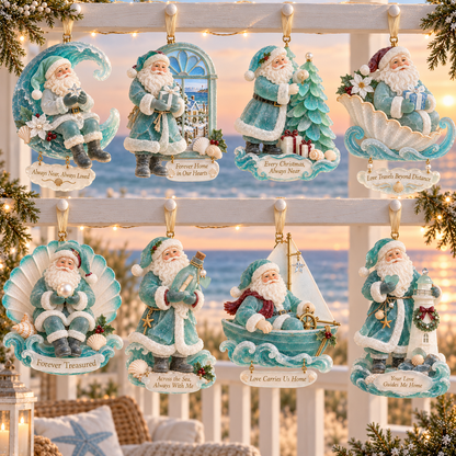 Coastal Santa Christmas Ornament