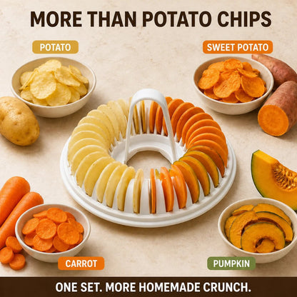 🔥2026 HOT SALE🥳💞50K+ SOLD!😍🥔DIY Microwave Potato Chip Maker with Slicer Bowl Set