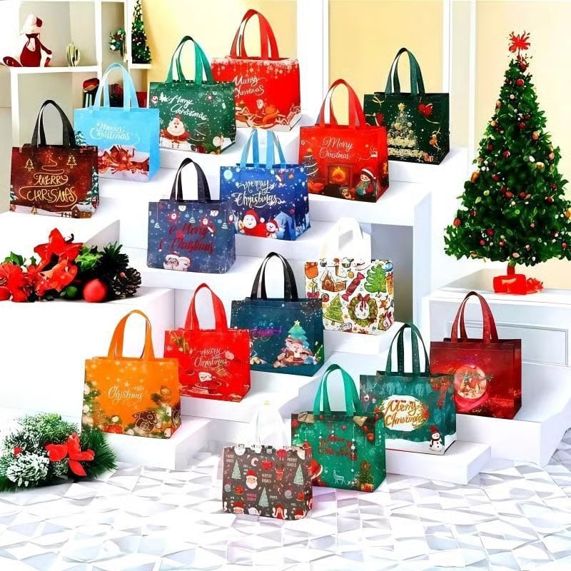 🎉🔥Christmas Early Discount 49% Off🔥 Christmas Gift Bags Large Reusable Tote Bags