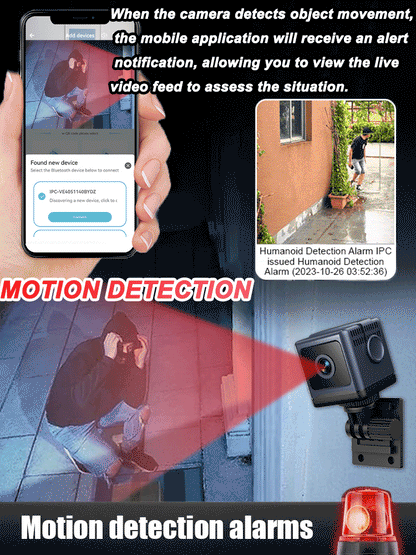 W03 Smart WiFi Security Camera – 1080P HD, Night Vision, Motion Detection, Low Power