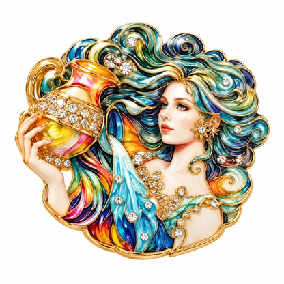 Luxury Zodiac Enamel Brooch – Turn a Simple Blazer into a Statement ✨