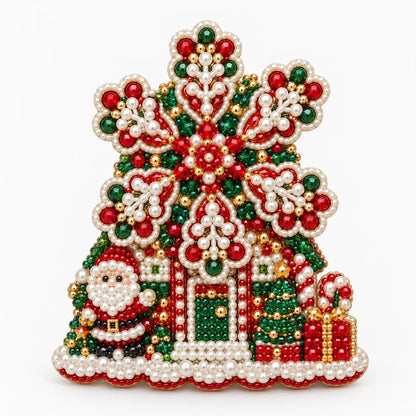 Plymagic DIY Pearl Art - Christmas Windmill Refrigerator Magnet