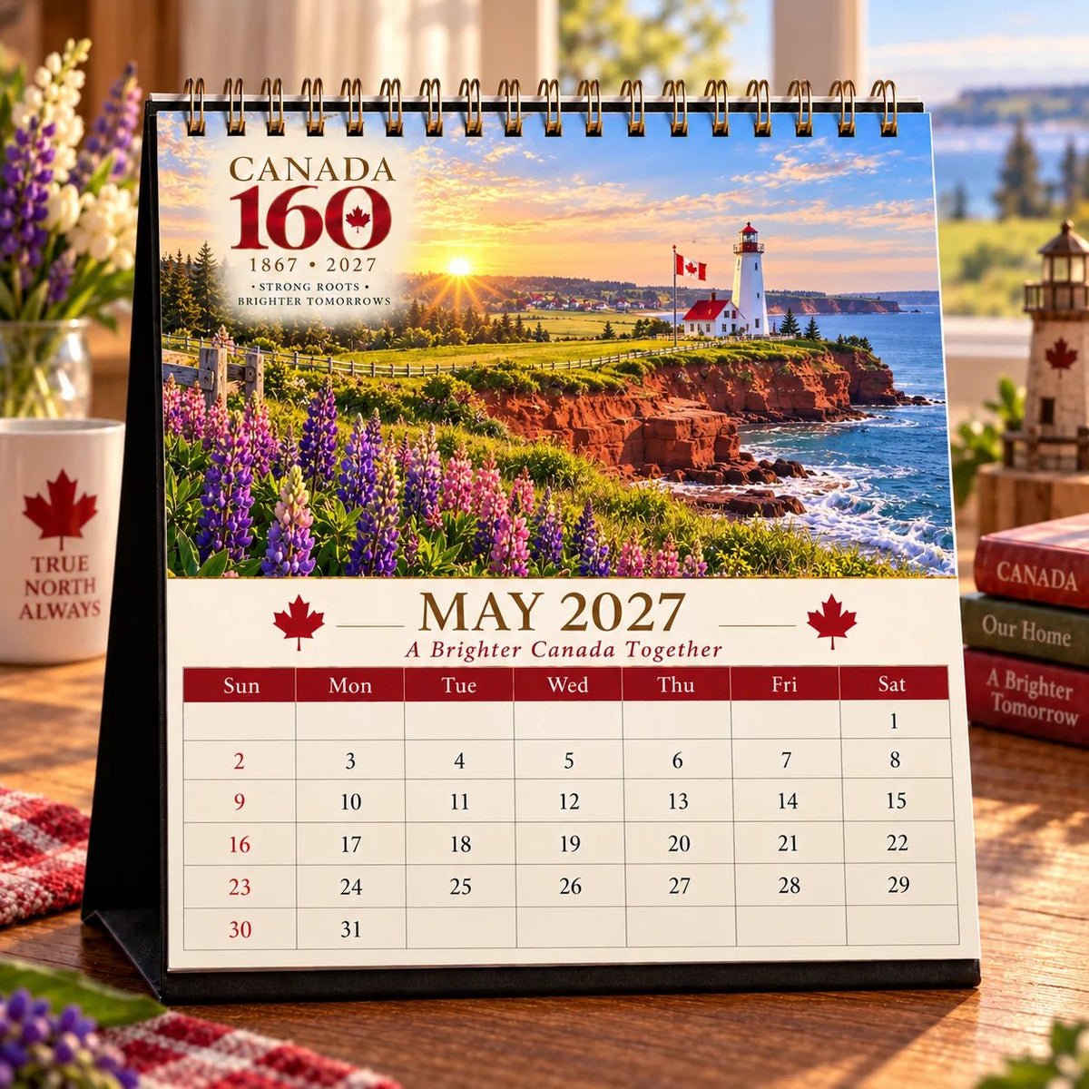 🍁Canada 160th Anniversary 2027 Desktop Calendar — A Year Across the True North📅