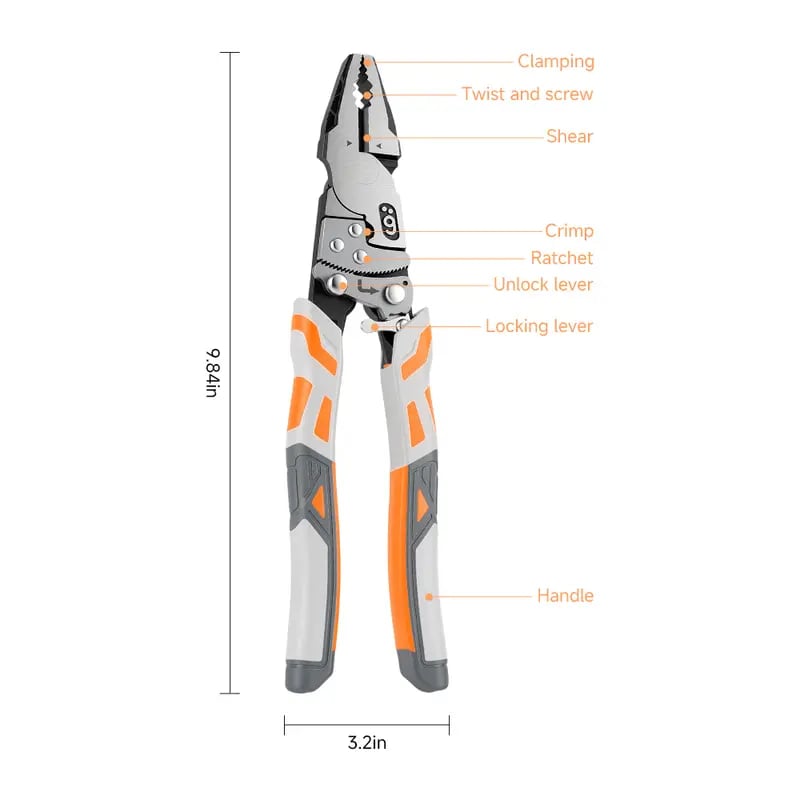 🔧 Self-Locking Ratchet Pliers – Secure Grip, Less Effort