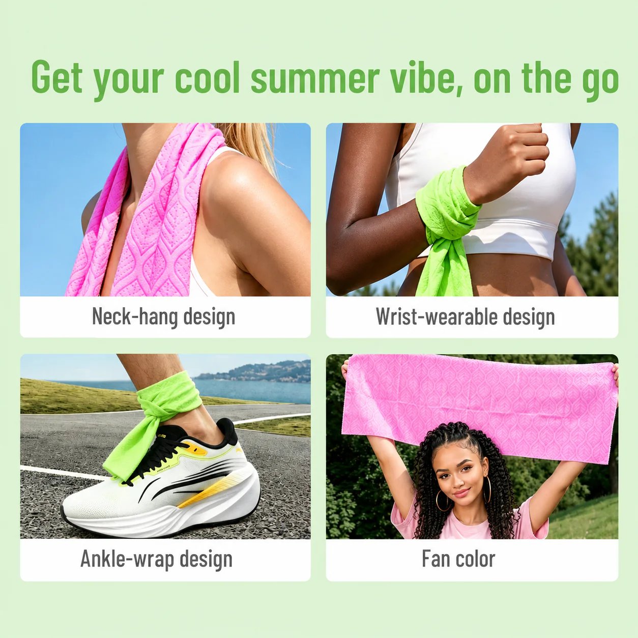 Cooling Towels & XL Menthol Wipes for Hot Weather Relief