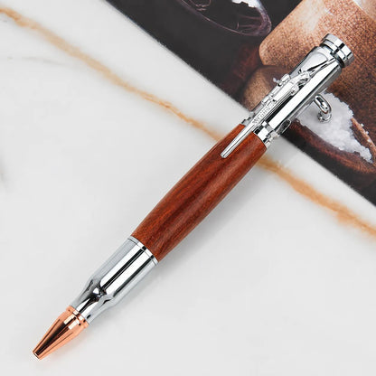🖊Handcrafted by Jake Wilson🖊 Bolt Action Wooden Bullet Pen | Crafted From Real Wood & Bullet Casing