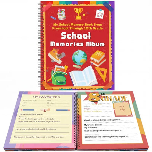 🎓 My School Years Memory Book – Preserve Every Precious Moment From Preschool To Graduation