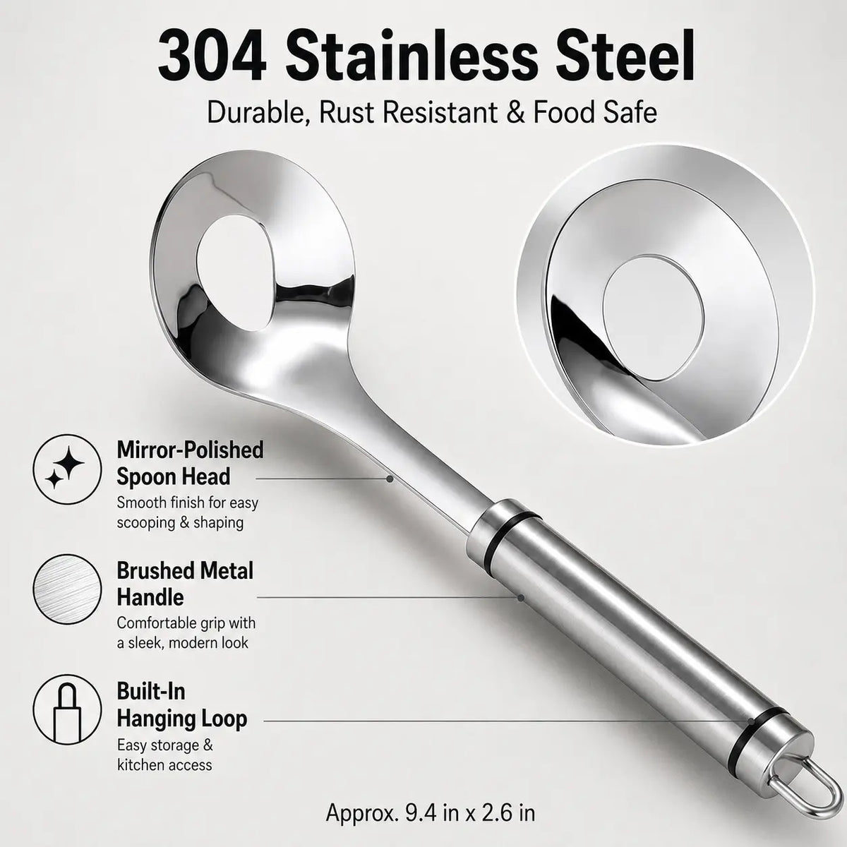 Stainless Steel Meatball Maker Spoon, Non‑Stick Meat Ball Extrusion Scoop 🍲