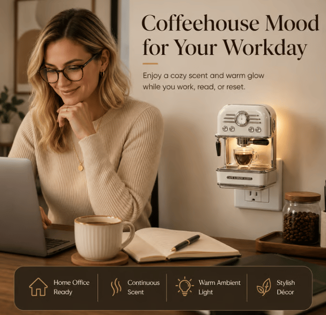 ☕ Retro Espresso Machine Plug-In Diffuser