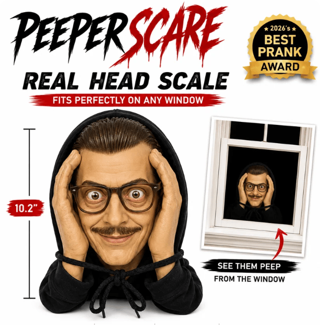 👀 'Stranger' Peeper – Creepy Halloween Window & Doorway Prank Decoration 🎃
