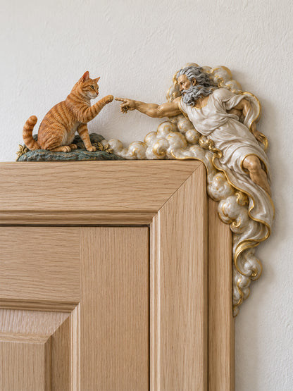🐱Adorable Peek-a-Boo Tuxedo Cat Door Frame Decor