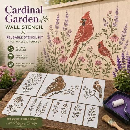 🔥LAST DAY 50% OFF - 🌿 Garden Wall StencilTM – Reusable DIY Kit for Walls, Fences & Patios