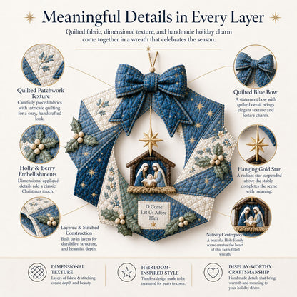 🎄Beginner-Friendly Christmas Fabric Wreath DIY Kit