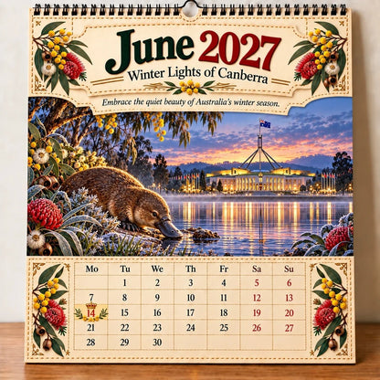 🔥🦘2027 Australia 125th Anniversary Wall Calendar 🐨