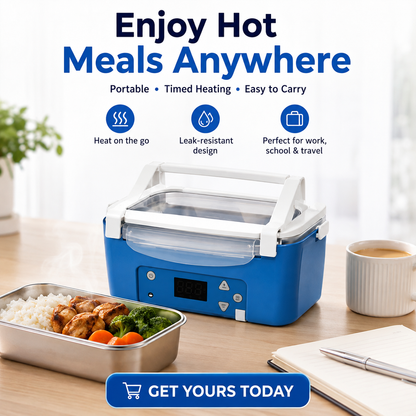 🍱 Portable Electric Heated Lunch Box | Warm Meals Anywhere For Work, Travel & Daily Meal Prep