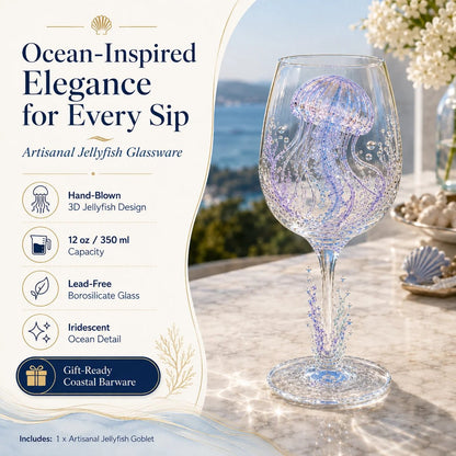 ⏳ Last Day 49% OFF – 🌊 3D Ocean Treasure Sculpted Glass Collection | Premium Clear Stemware with Raised Marine Figures, Wave Details & Light-Catching Underwater Accents ✨