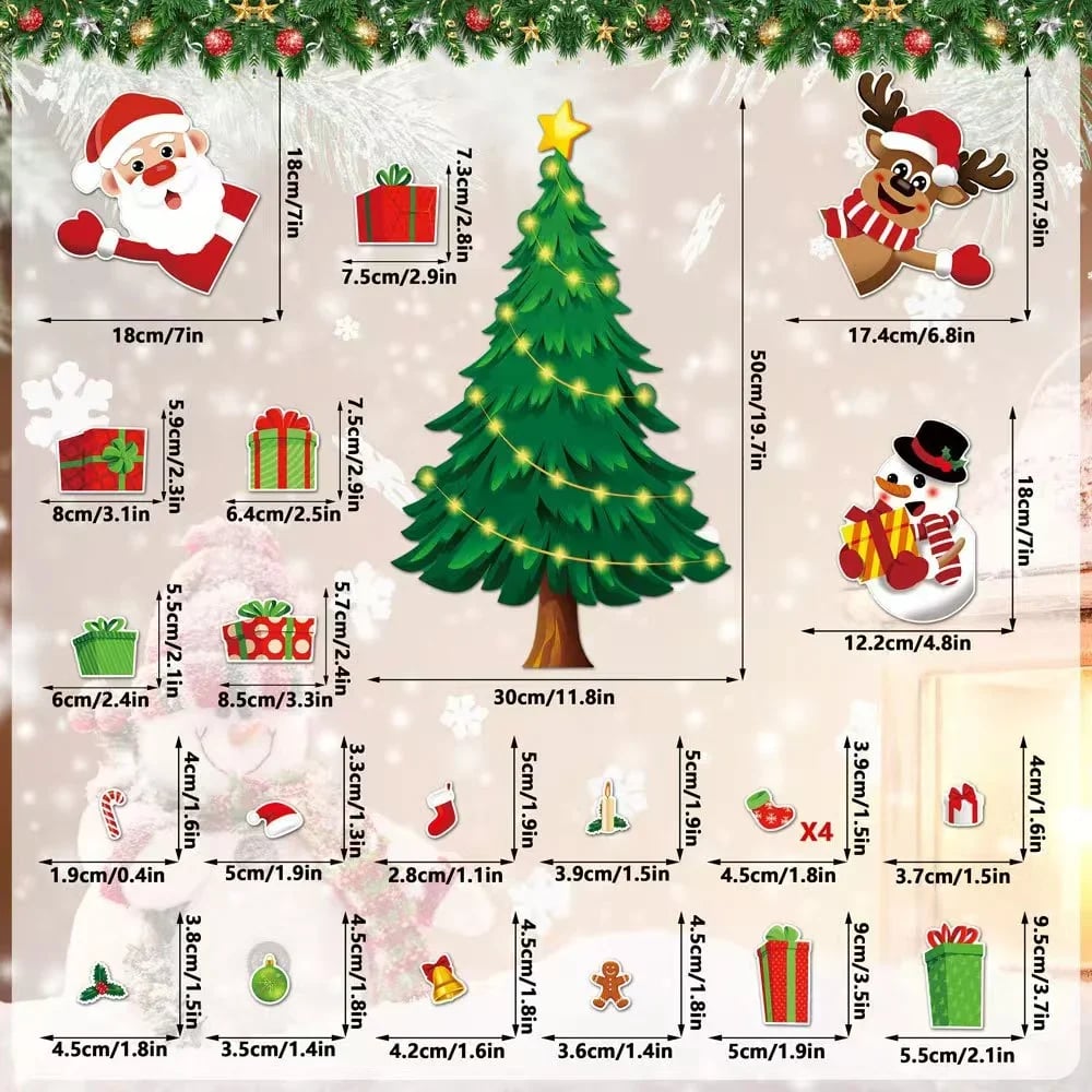 🔥HOT SALE🔥 49% OFF – 🎄DIY Magnetic Christmas Fridge Decor | Reusable Tree & Holiday Magnets for Family Fun 🧲