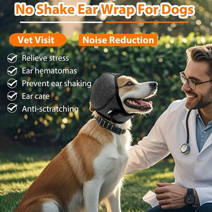 🐶 Dog Calming Ear Wrap – 49% OFF | 5 Colors, S–L