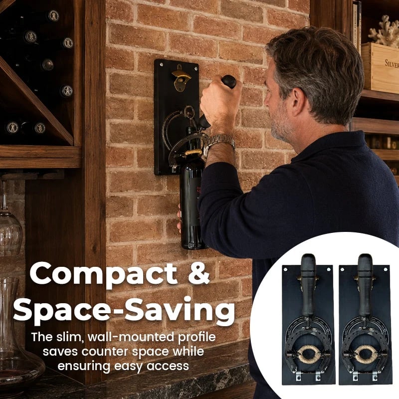 🔥BUY 2 FREE SHIPPING - 🍷 Wall-Mounted Bottle Opener – Easy One-Hand Beer & Wine Opener