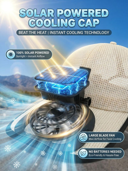 🚀 Solar Fan Hat: Sun to Breeze Instantly, No More Heatstrokes!