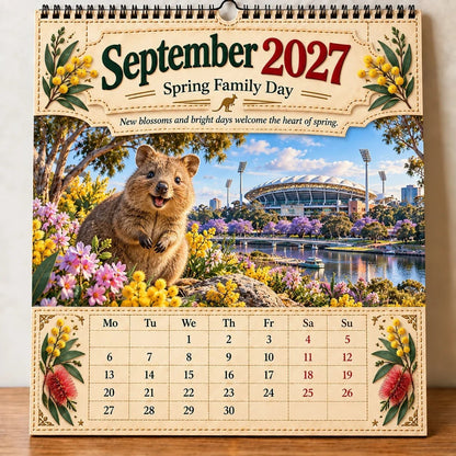 🔥🦘2027 Australia 125th Anniversary Wall Calendar 🐨