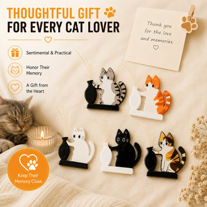 5 Pcs Cat Whisker Holder Refrigerator Magnets, Pet Memorial Decor