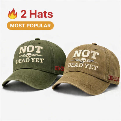 💥Flash Sale – Up to 50% Off! 🧢NOT DEAD YET Veteran Dad Hat