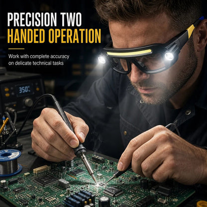 Light Up Hands-Free Instantly! USB Rechargeable Clip-On Glasses Light