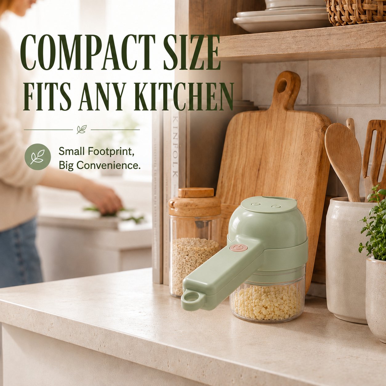 4-in-1 Cordless Handheld Food Processor & Slicer
