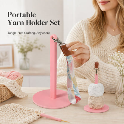 🧶 Yarn Holder Set for Crochet Lovers – Craft Anywhere Without Tangles🎉