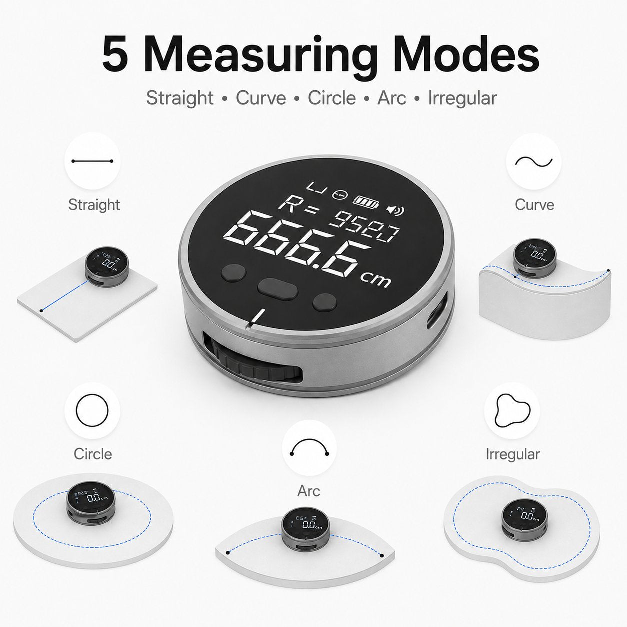 Digital Rolling Measuring Tool with LCD Displa